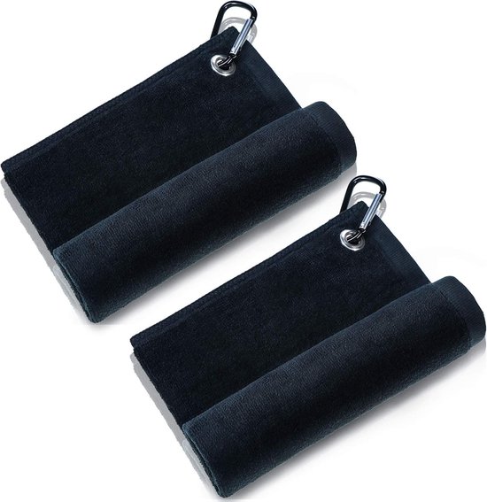 Microvezel Golfhanddoek Set van 2 met Clip voor Golf, Yoga, Kamperen en Gym van Mi