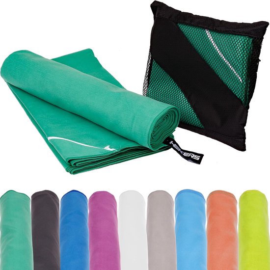 Microvezel Sporthanddoek - Sneldrogende Handdoek - Reizen en Sport - Compact en Lichtgewicht - 80 x 160 cm - Groen