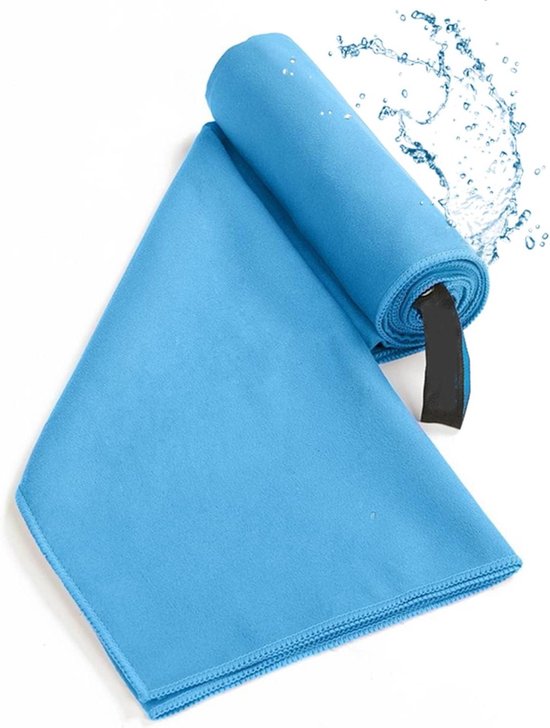 Microvezel Sporthandoeken - Fitness Handdoek Strandlaken - Reizen en Sport - Sneldrogend en Absorberend - 100x200 cm - Blauw