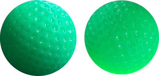 Midgetgolfballen glow in the dark – lichtgroen - 40mm - 12 stuks van Summertime Fun