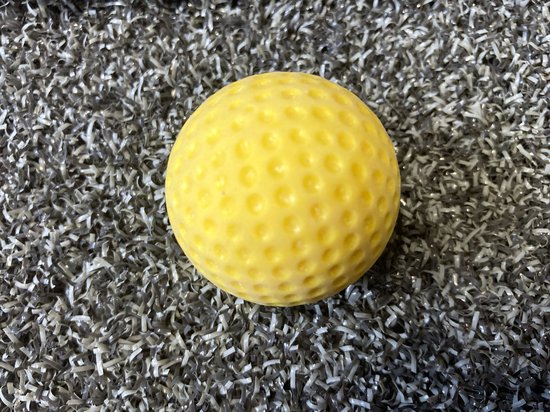 Midgetgolfballen - Per 12 verpakt - Geel - 40mm van Merkloos