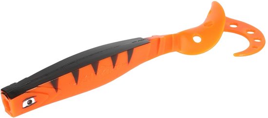 Mikado Fishunter Magna 18 cm – Set van 2 – Fluo roofvis kunstaas – Twister & Ripper actie van Mikado