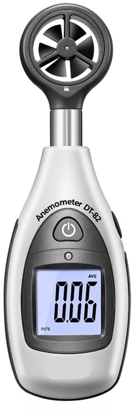 Mini Anemometer - Windmeter - Wind Snelheid Meten - Hoge Nauwkeurigheid - 0.40-25.00 m/s - Zwart