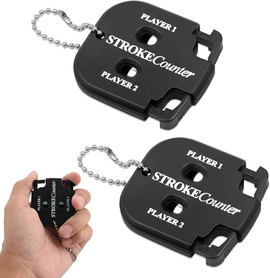 Mini Golf Scorekeeper - 2Pcs Golf Score Counter - Stroke Counter voor 2 Spelers - Handcounter voor Sportevenementen en Spellen van Merkloos