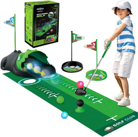 Mini Golf Set Toy voor Kinderen - Indoor en Outdoor Spel - Golf Koffer Spelletjes voor Meisjes en Jongens van Merkloos