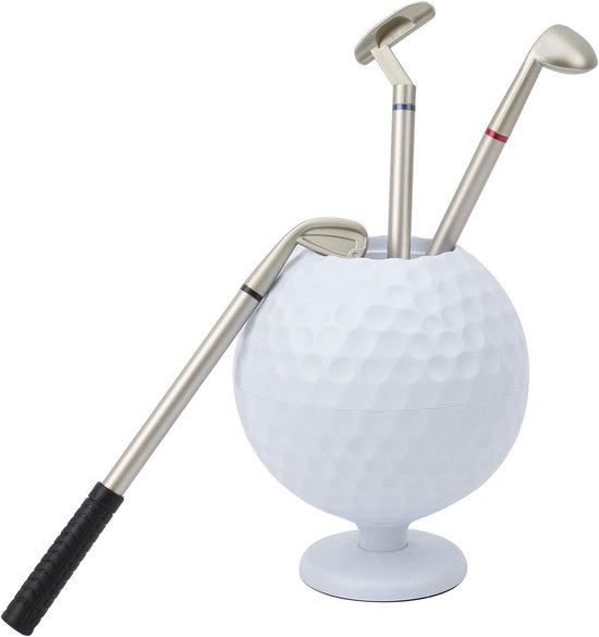 Mini golfbal pennenhouder set van 3 - Desk accessoires voor golfers - Origineel cadeau voor golfliefhebbers en kerstgeschenken van Merkloos
