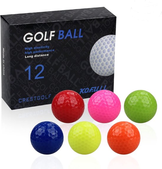 Mini Golfballen - Oefenballen Set - Golftraining Buiten - Twee Laags Constructie - 40 mm - Meerkleurig