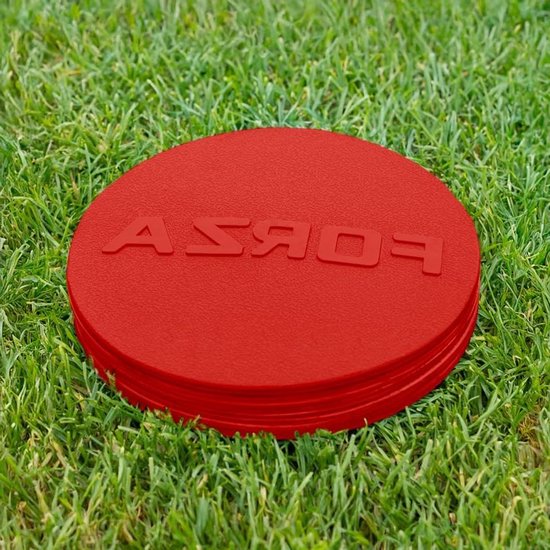 Mini Schijf Markeringen - Trainingsschijven Voetbal - Sport Training - Anti-slip PVC - 3.5 inch diameter - Rood
