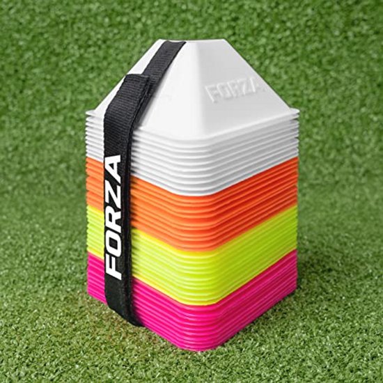 Mini Trainings Kegels - Agility Markers - Sport Training - Uniek Driehoek Ontwerp - 40 Stuks - Fluo Kleuren van MINI