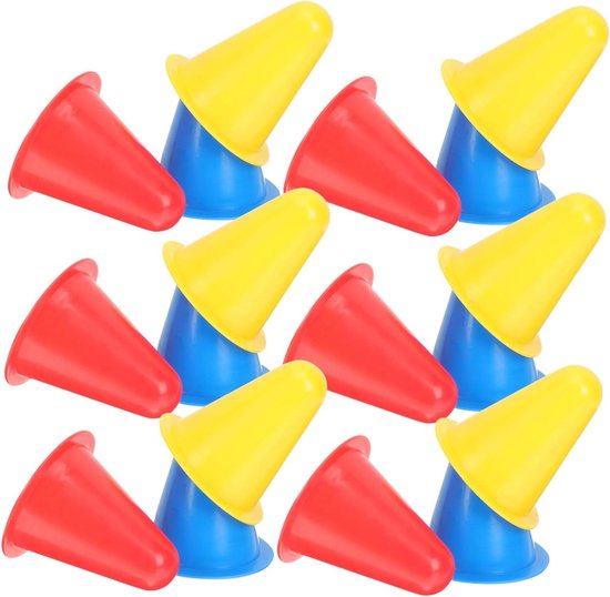Mini Trainingspionnen - Sport Kegels Markeerders - Sporttraining Oefeningen - Duurzaam PE Materiaal - 8x7.8cm 30 Stuks - Diverse kleuren