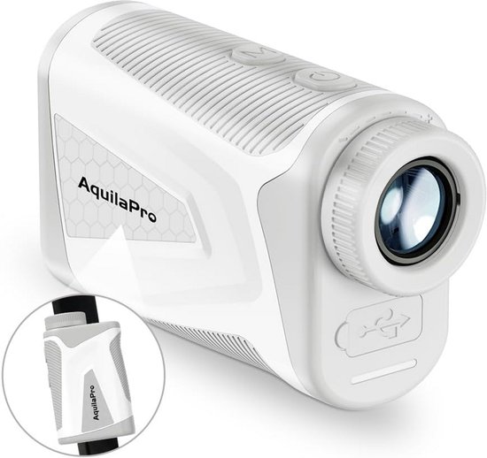 MiniPro Golf Rangefinder – 1000 Yards Bereik, 0,5 Yard Nauwkeurigheid, 7x Vergroting, Vlagvergrendeling met Vibratie, Oplaadbaar, ABS Materiaal van Merkloos