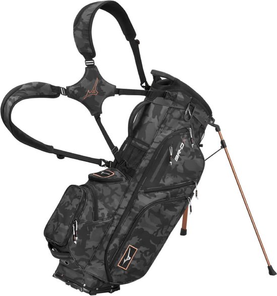 Mizuno BR - Waterwerende Golftas - Standbag - Zwart van Merkloos