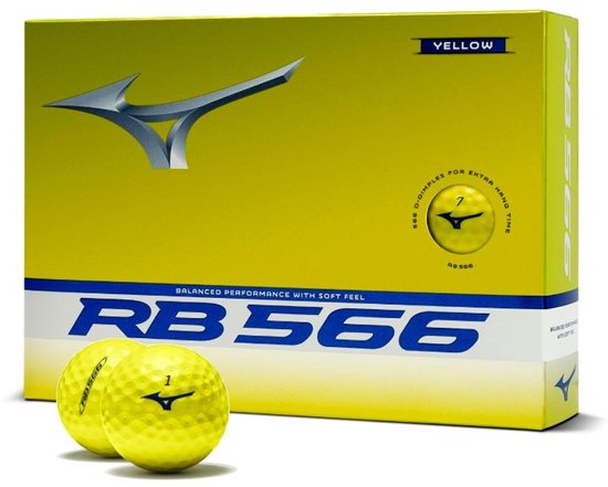 Mizuno RB566 Golfballen 2026 - Geel -12 Stuks van Merkloos