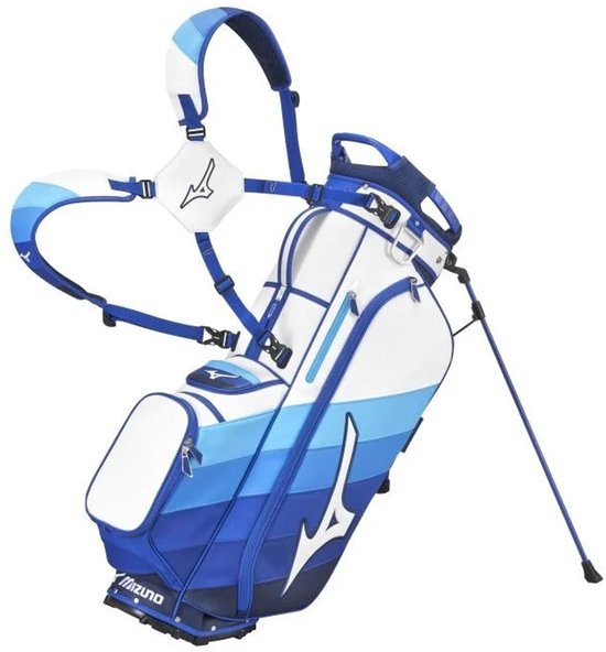 Mizuno Tour Staff 2025 Golftas - Standbag - Wit Blauw