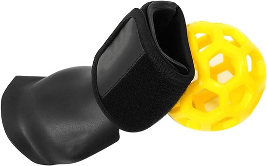 MK Stoer -Golf Swing Trainingsbalset - Polstrainer - Swingfixatie - Houdingscorrectie - Beginners Training - Polshouder - Riem - Verbindingsbal - Geschikt voor Golf - Goudkleurig