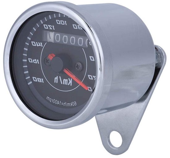 Motorfiets Snelheidsmeter met Dubbele LED Achterlicht en IJs Snelheidsweergave voor Alle Motorrijders