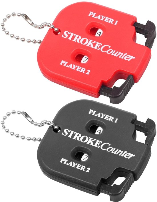 MTTproducts- Puntenteller 2 stuks - Golfpuntenteller - Draagbare Teller - Handmatige Teller - Vierkante Puntenteller - Duurzaam ABS-kunststof - Afmetingen 4,9 x 5,5 cm - Golfscoreteller