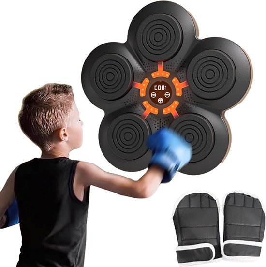 Muziek Boksen Trainer - Reactie Apparatuur - Indoor Training - Bluetooth Sensor - 40 x 40 cm - Zwart