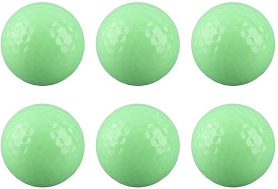 Nachtgolfballen - Fluorescerende glow-golfballen - Duurzaam en helder - Geen batterijen nodig - 6 stuks - Ideaal voor nachtgolf