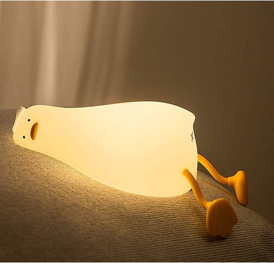 Nachtlampje Lie In Peace duck met 3 verschillende standen en 30 minuten timer USB-C van Merkloos