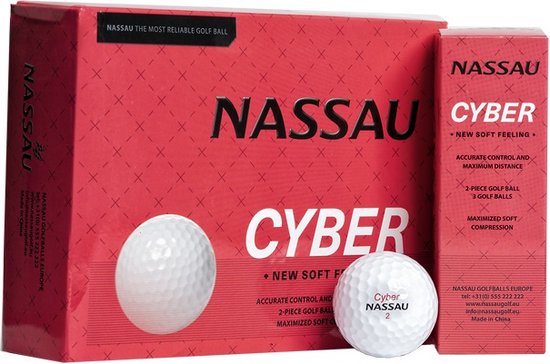 Nassau Cyber - Golfballen - 12 stuks - Wit van Nassau