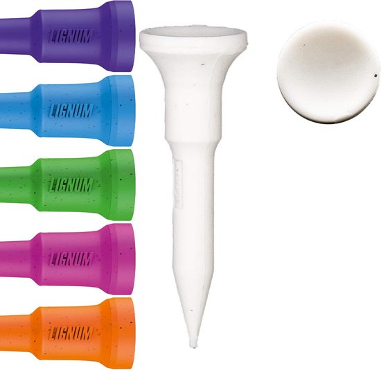 Neon Golf Tees 38MM - 16 Stuks van Merkloos