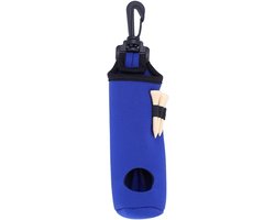 Neopreen Golfbal Tas met 3 Tees - Handige Utility Pouch voor Golfaccessoires en Sportuitrusting in Blauw van Merkloos