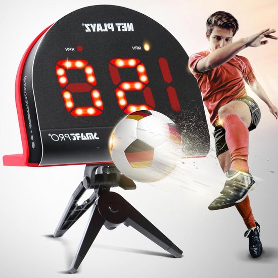 NET PLAYZ Voetbalradars, trainingsapparaten met snelheidssensoren, voetbalgeschenken, hightech gadgets en uitrusting voor voetbalspelers