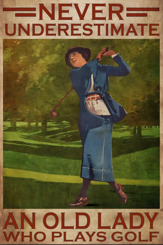 Never underestimate... - Metalsign - Golfcadeau van Moonworks