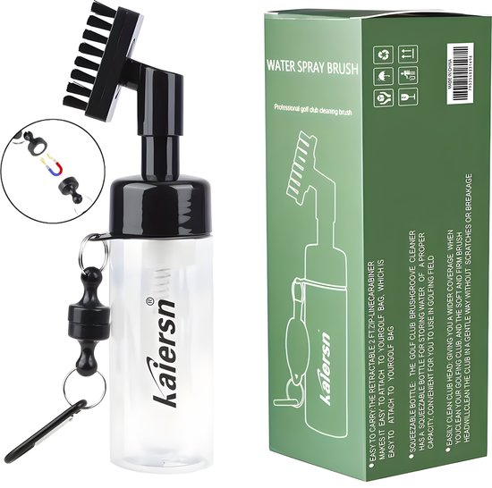 New Water Golf Club Brush - Water Golf Cleaner Brush met Magnetisch Systeem & Transparante Fles - Compacte Golfborstel Schoonmaak Tool van New Water