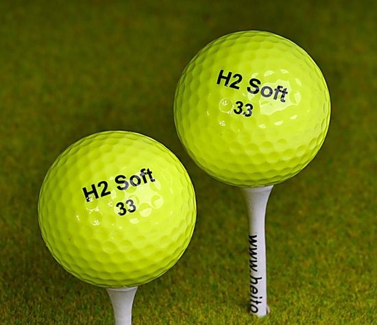 Nieuwe H2 XL Golfballen Geel 25stuks van Merkloos