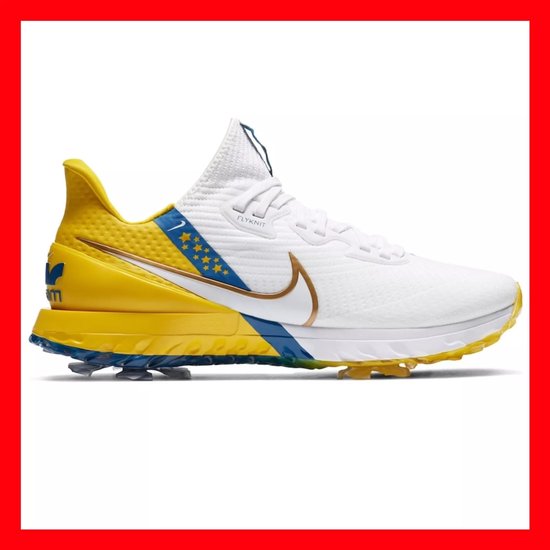 Nike Air Zoom Infinity Tour Golf - Limited Edition - European Tour - Heren - Flyknit - Wit/Geel/Blauw - Maat 38 - Doos Zonder Deksel van Nike