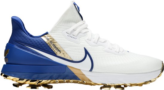Nike Air Zoom Infinity Tour Golf - Limited Edition - Heren - Flyknit - Wit/Blauw/Goud - Maat 44 - Doos Zonder Deksel van Nike