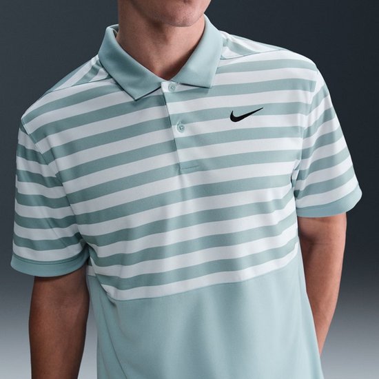 Nike Golf Shirt - Mannen - Groen / Wit - Maat XXL van Merkloos