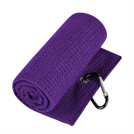 Nivard Golf Handdoek - Golfhanddoek - Golf Accessoires - Towel - Comfortabel - Paars