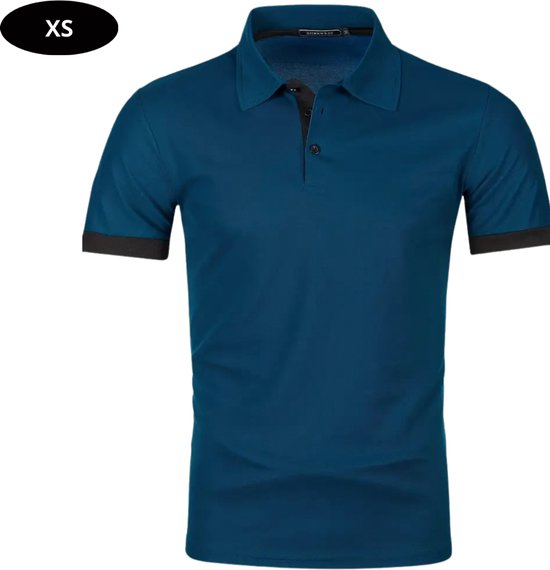 Nivard Golf Shirt Heren - T-shirt - Golfkleding - Golfen - Golf Accessoires - Polo Shirt - Blauw - Maat XS van Merkloos