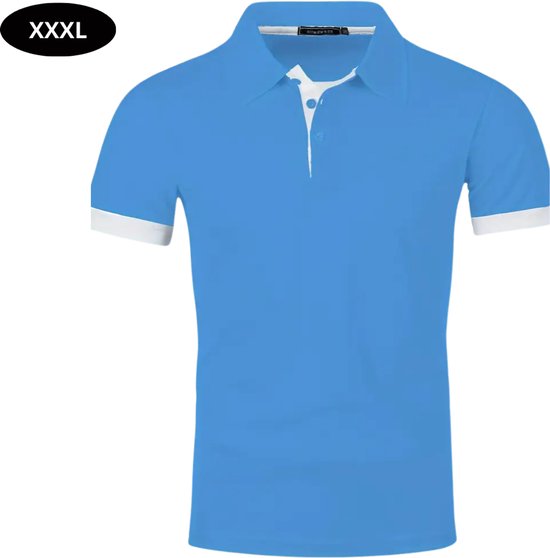 Nivard Golf Shirt Heren - T-shirt - Golfkleding - Golfen - Golf Accessoires - Polo Shirt - Blauw - Maat XXXL van Nivard