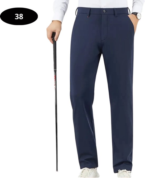 Nivard Golfbroek Heren - Golfkleding - Golfen - Golf Accessoires - Nette Pantalon - Blauw XXL - Maat 54 van Nivard