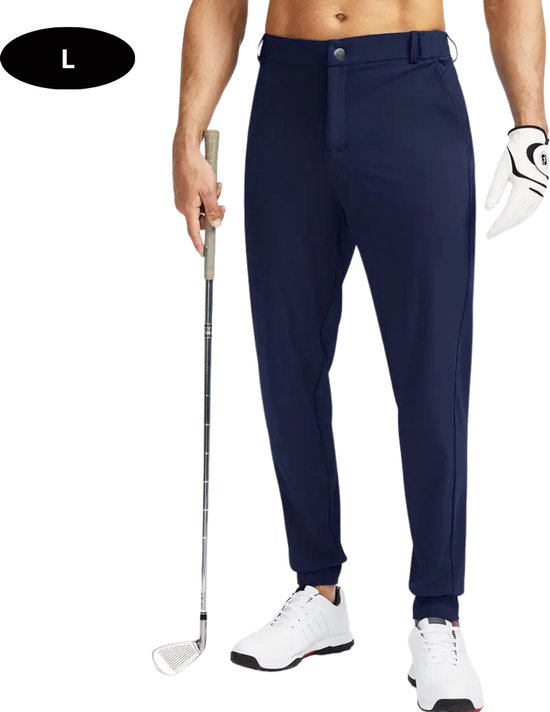 Nivard Golfbroek Heren - Golfkleding - Golfen - Golf Accessoires - Nette Pantalon - Marineblauw L - Maat 50 van Nivard