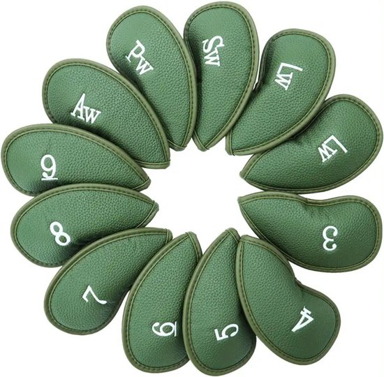 Nivard Golfclub Headcover - Covers - Beschermers - Golfset - Groen - 12 Stuks van Merkloos