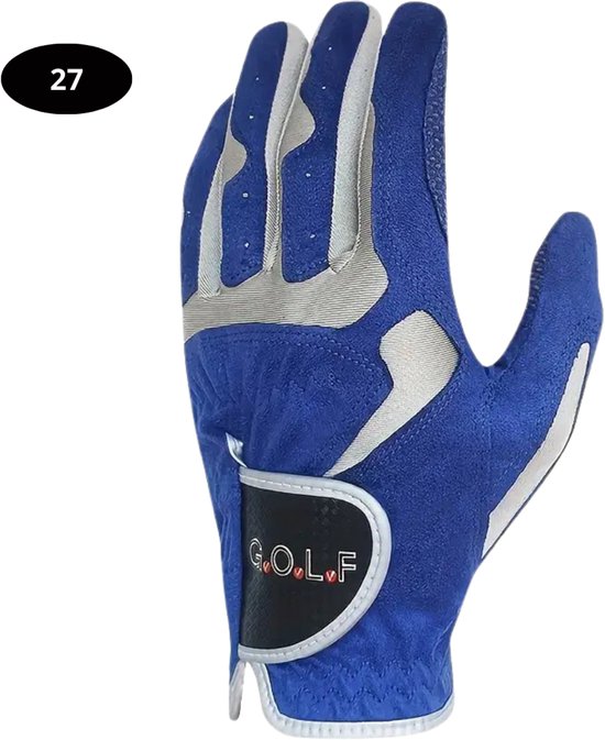Nivard Golfhandschoenen - Golf Accessoires - Handschoen AntiSlip - Heren - Links - Blauw - Maat XXL van Nivard