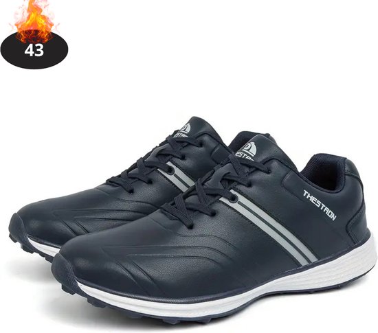 Nivard Golfschoenen Heren - Golfkleding - Golfschoenen Antislip - Waterdicht - Golfen - Donkerblauw - 43 van Nivard
