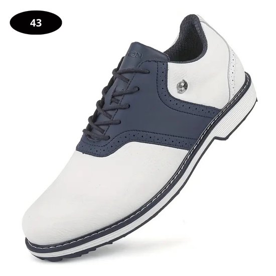Nivard Golfschoenen Heren - Sneakers - Golfkleding - Golfschoenen Antislip - Waterdicht - Golfen - Blauw & Wit 43 van Merkloos