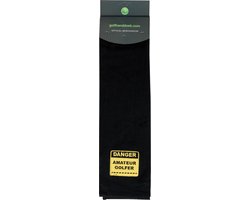 Nova Golf Danger Amateur Golfer' Golfhanddoek - Zwart Geel van Nova Golf