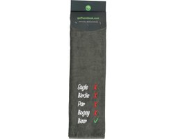 Nova Golf 'Eagle Birdie Beer' Golfhanddoek - Grijs van Nova Golf