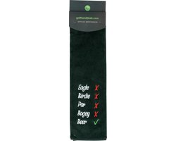 Nova Golf 'Eagle Birdie Beer' Golfhanddoek - Groen van Nova Golf