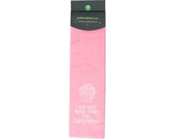 Nova Golf 'I Am Not Here For The Cupcakes' Golfhanddoek - Roze Wit van Nova Golf