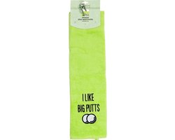 Nova Golf 'I  Like Big Putts' Golfhanddoek - Groen van Merkloos