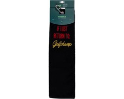 Nova Golf 'If Lost Return To Golfchamp' Golfhanddoek - Zwart van Nova Golf