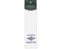Nova Golf 'Mile High Club Membership' Golfhanddoek - Wit van Nova Golf